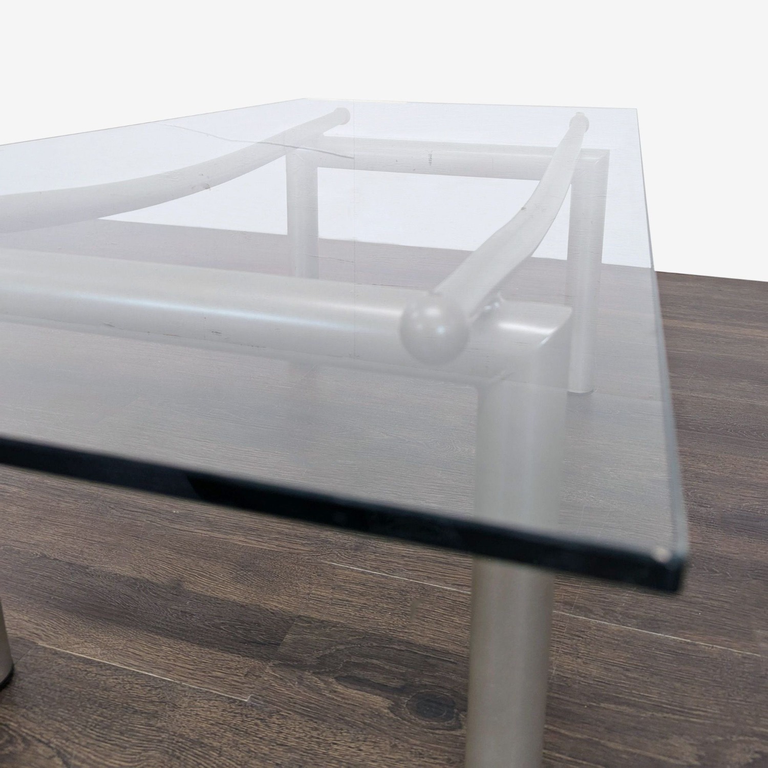 Roy & Benot Glass Top Coffee Table on Metal Base - image-4