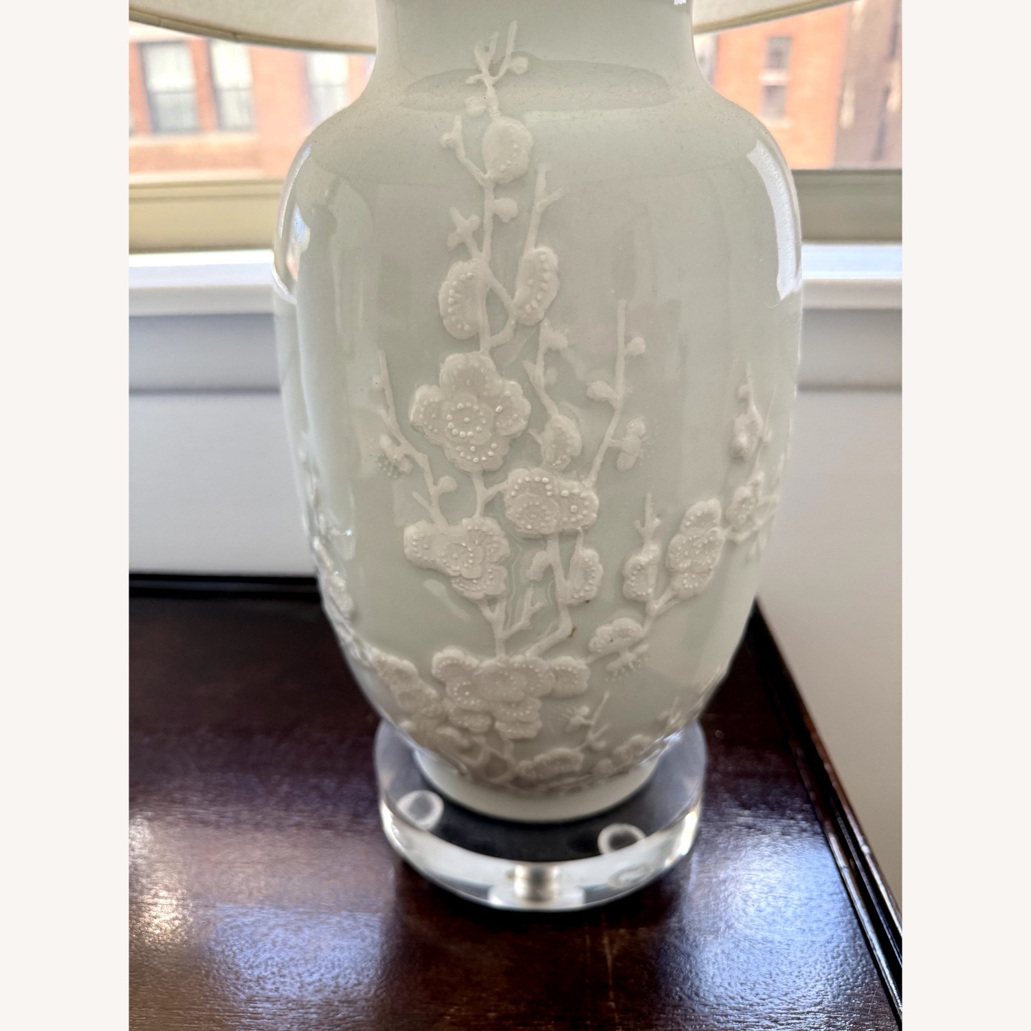 Custom Pale Blue Antique Porcelain Table Lamps - image-2
