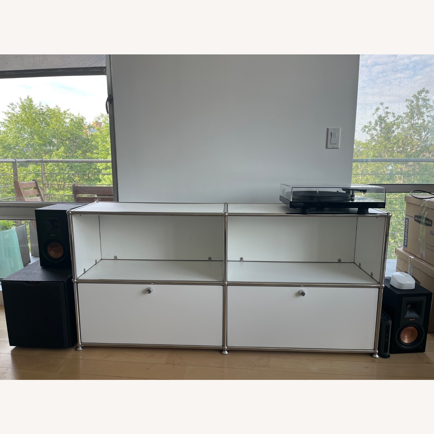 USM Modular Furniture White Console (Dupe) - image-1