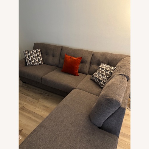 Used Ashley Furniture Dark Brown 2 Piece Sectional for sale on AptDeco