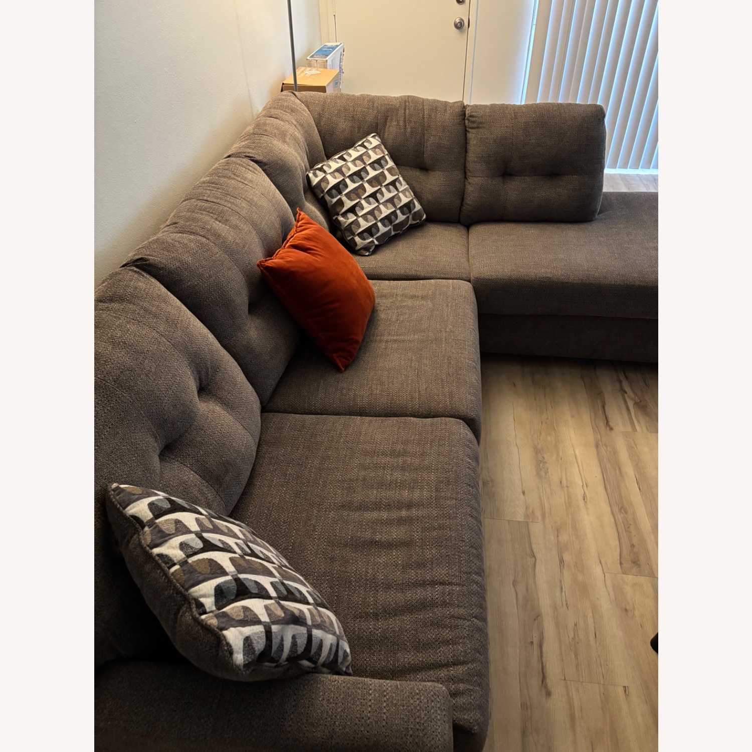 Ashley Furniture Dark Brown 2 Piece Sectional - image-2