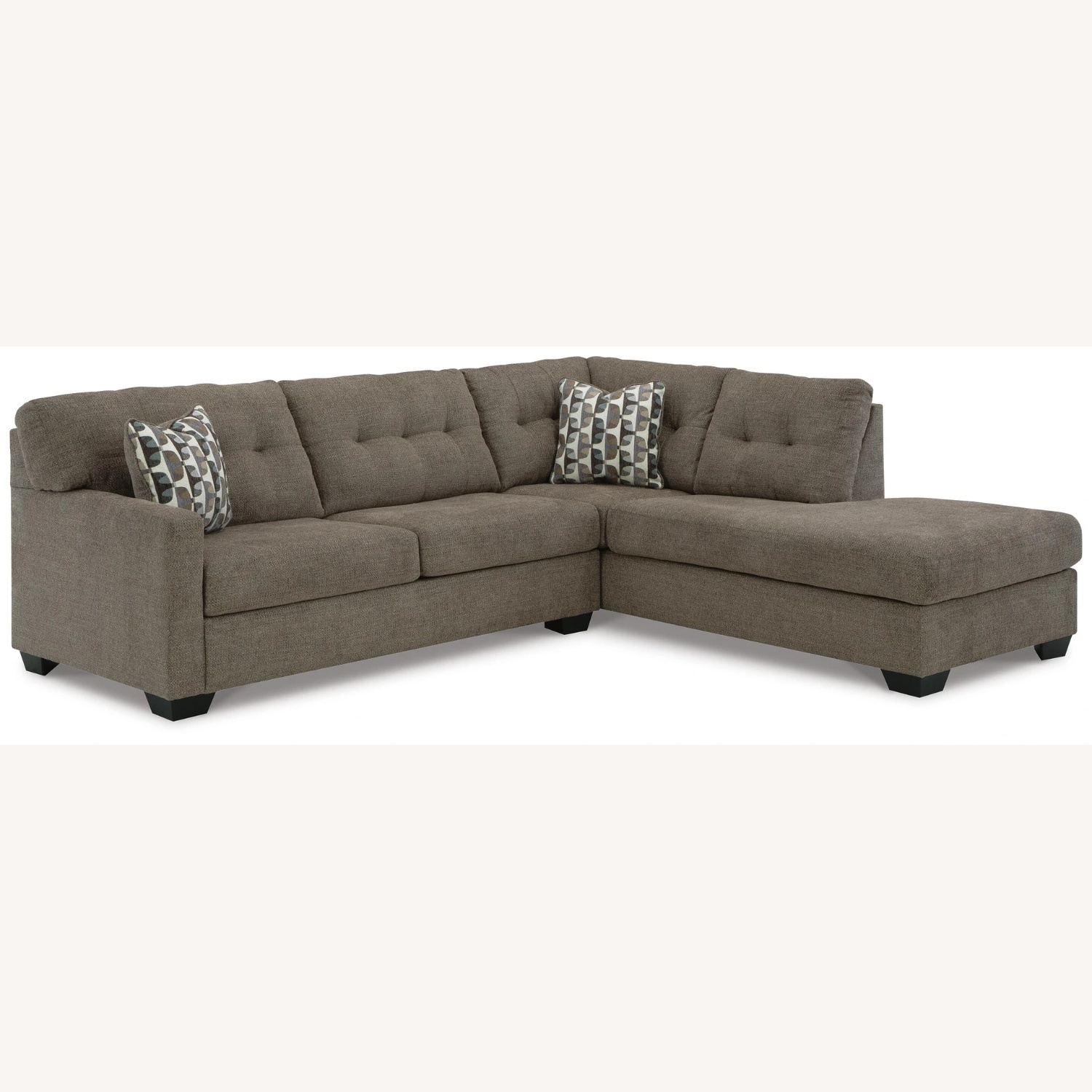 Ashley Furniture Dark Brown 2 Piece Sectional - image-4