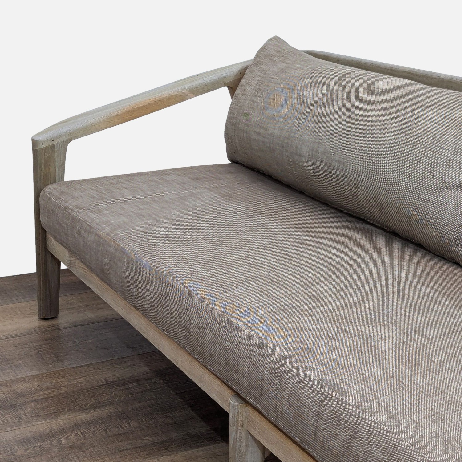 Restoration Hardware Malta 90" Outdoor Teak Sofa - image-4