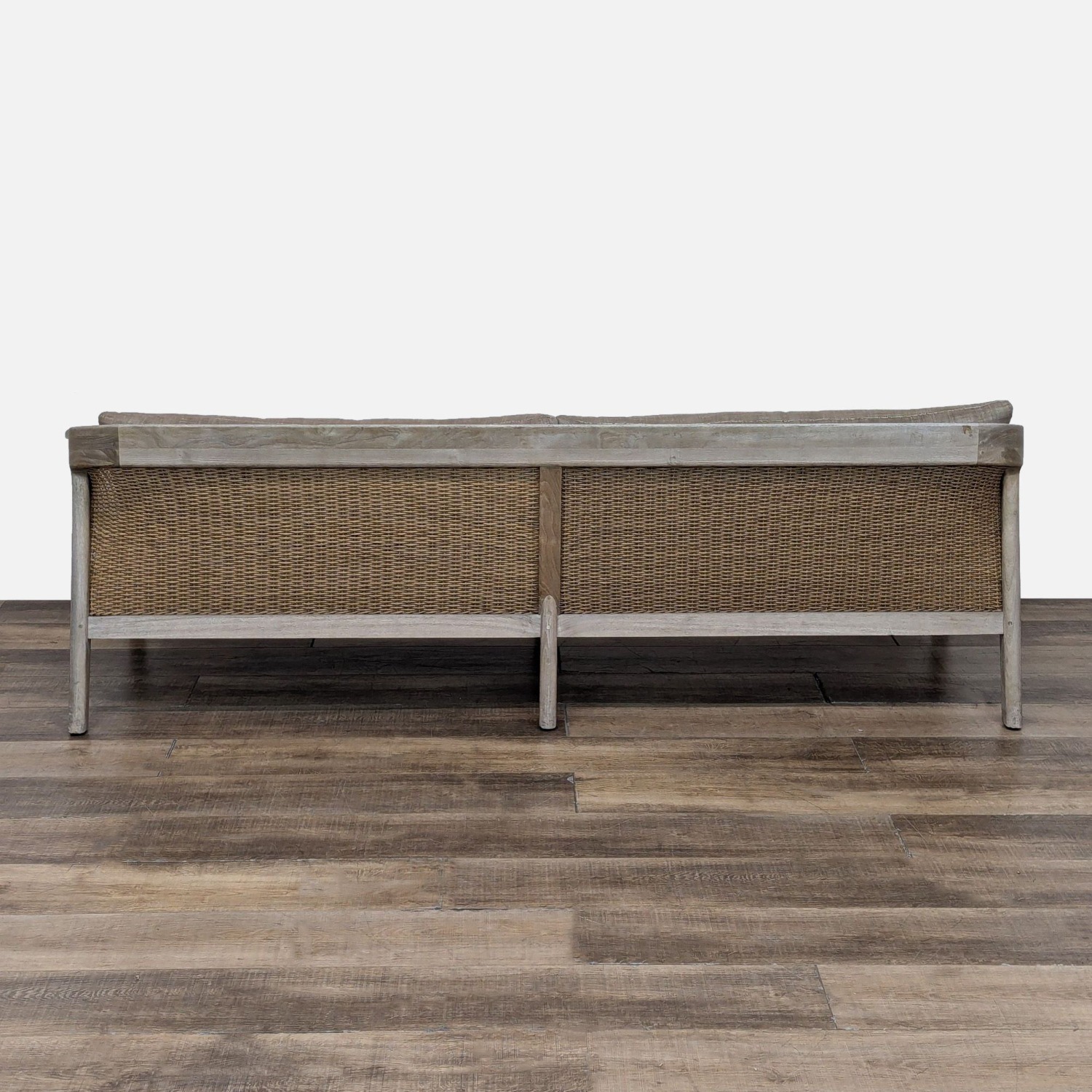 Restoration Hardware Malta 90" Outdoor Teak Sofa - image-7