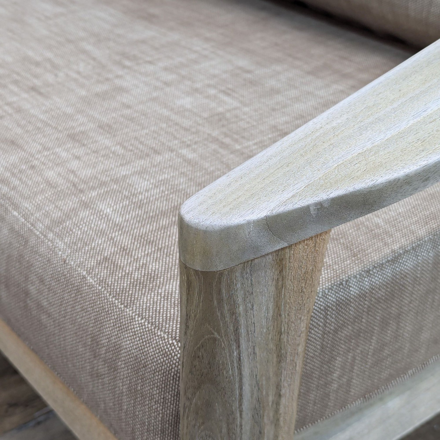 Restoration Hardware Malta 90" Outdoor Teak Sofa - image-3