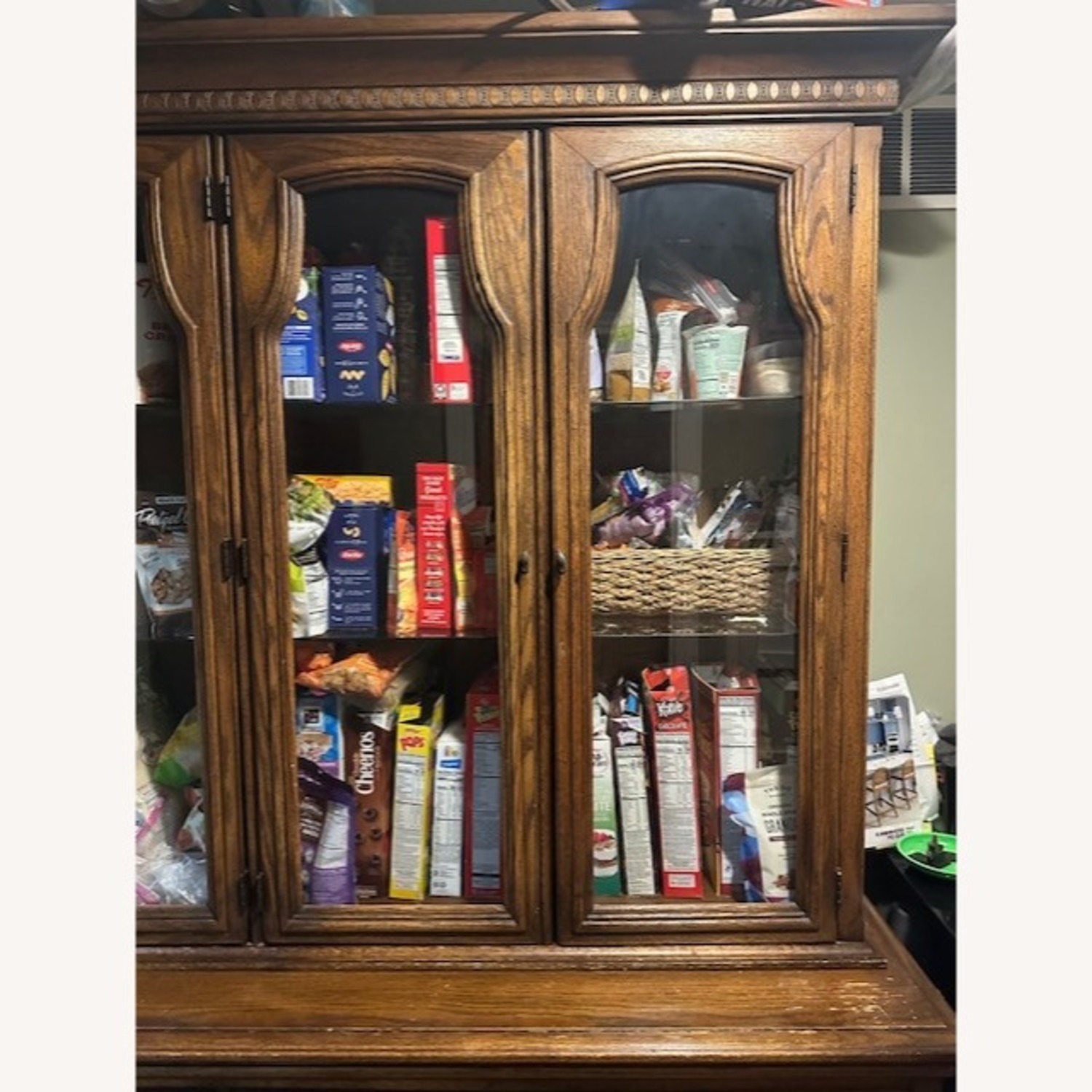 Dark Brown Wood Wall Unit - image-3