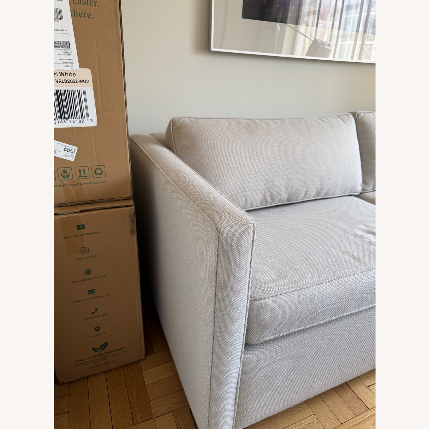 Carlyle Light Gray Fabric Sleeper Sofa - image-3