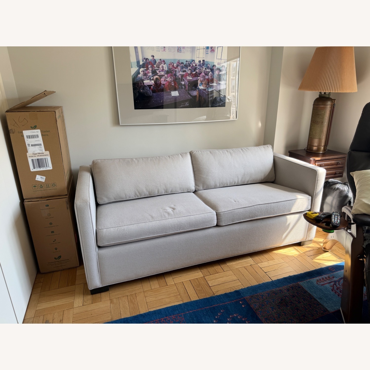 Carlyle Light Gray Fabric Sleeper Sofa - image-2