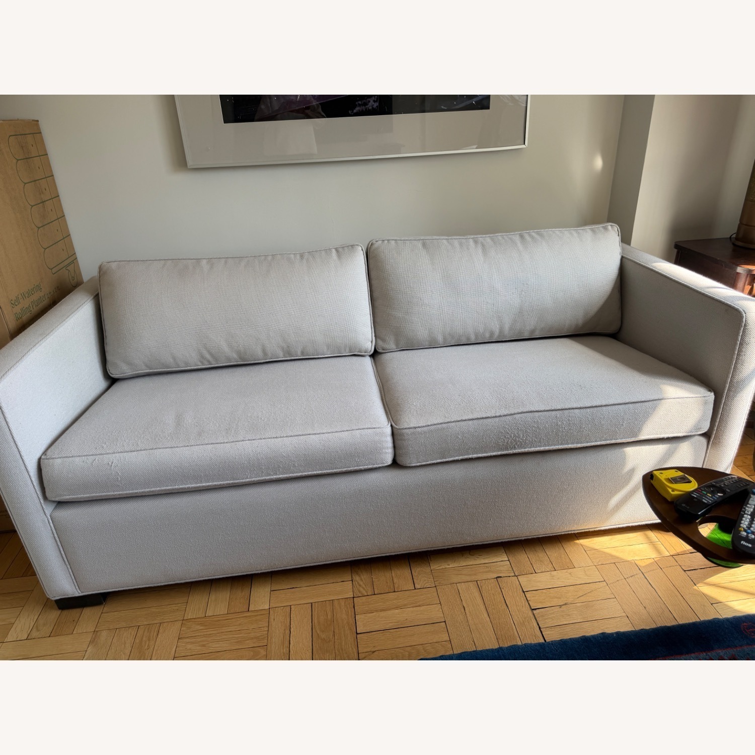 Carlyle Light Gray Fabric Sleeper Sofa - image-4