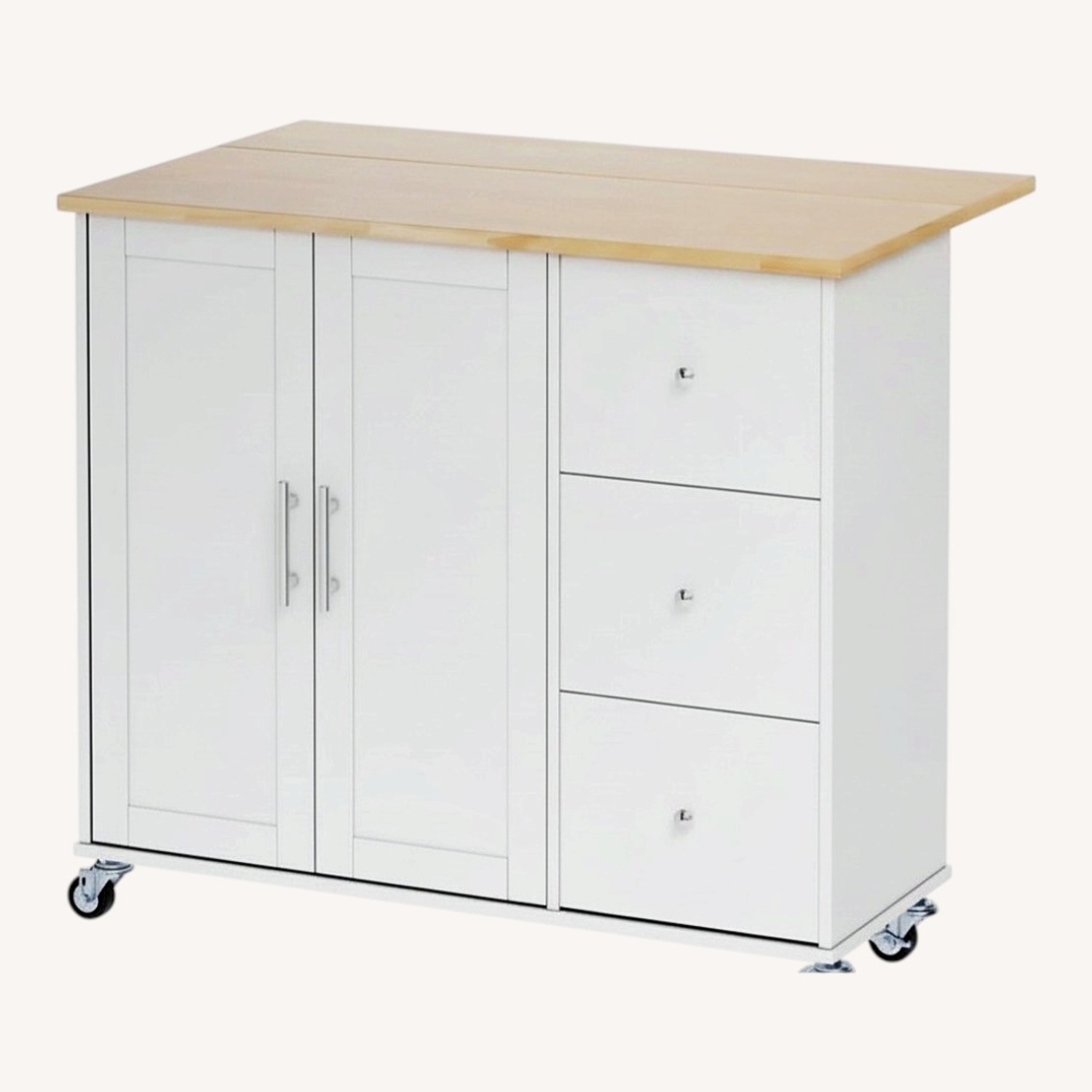 Wayfair Kitchen Island/Cart W Bar Top & Stools - image-1