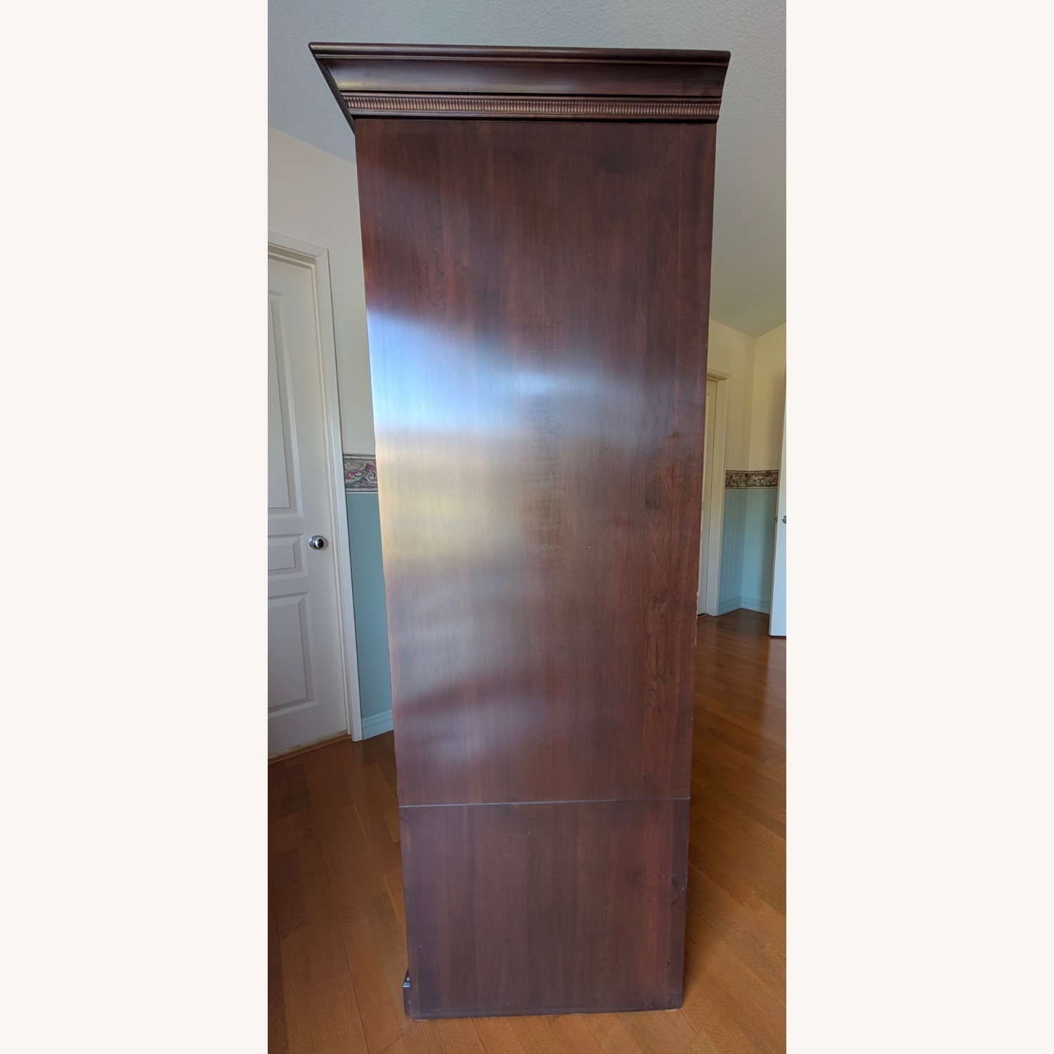 Ethan Allen Dark Brown Wood Armoire - image-4