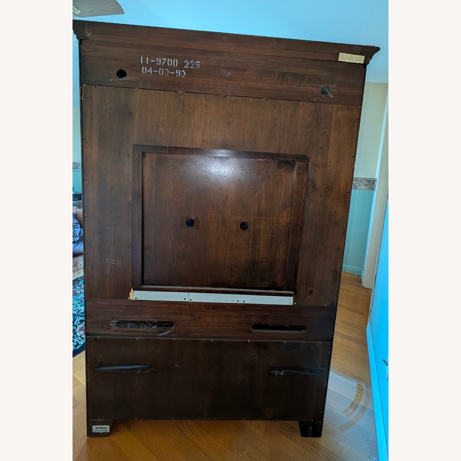 Ethan Allen Dark Brown Wood Armoire - image-6