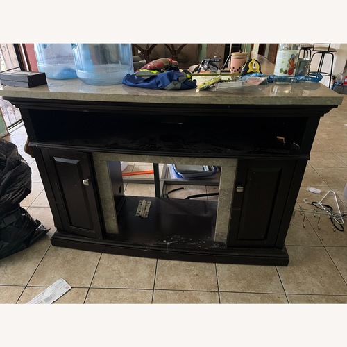 Used Black Wood Media Storage for sale on AptDeco
