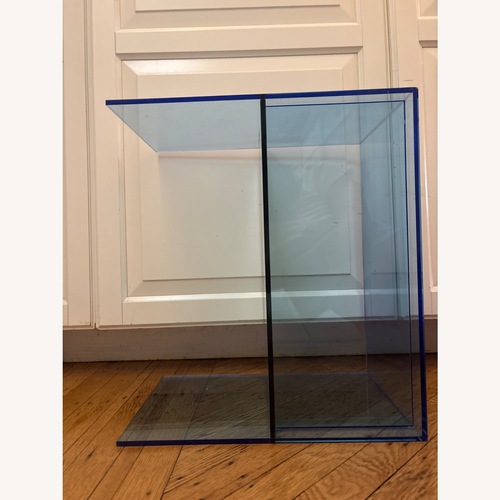 Used MoMA Blue Plastic Side Table for sale on AptDeco