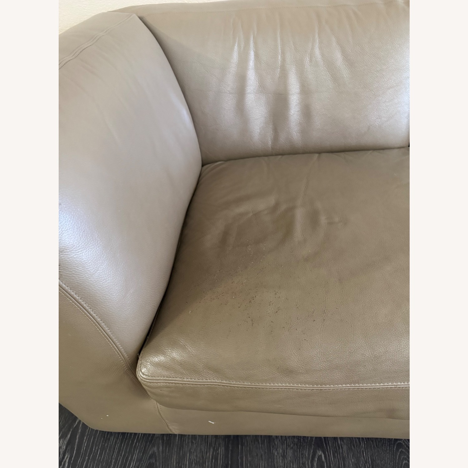 Light Brown Leather 3+ Seater Sofa - image-4