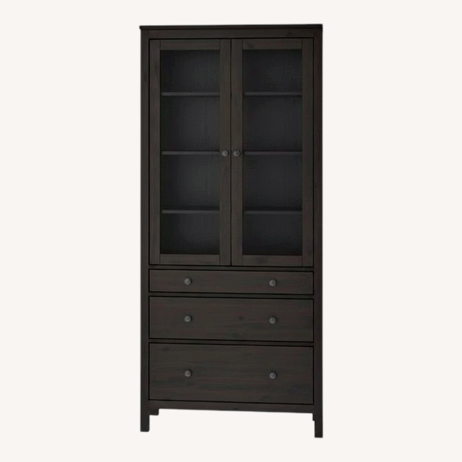 IKEA Hemnes Black Wood Sideboard - image-0