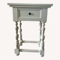 White Wood Side Table