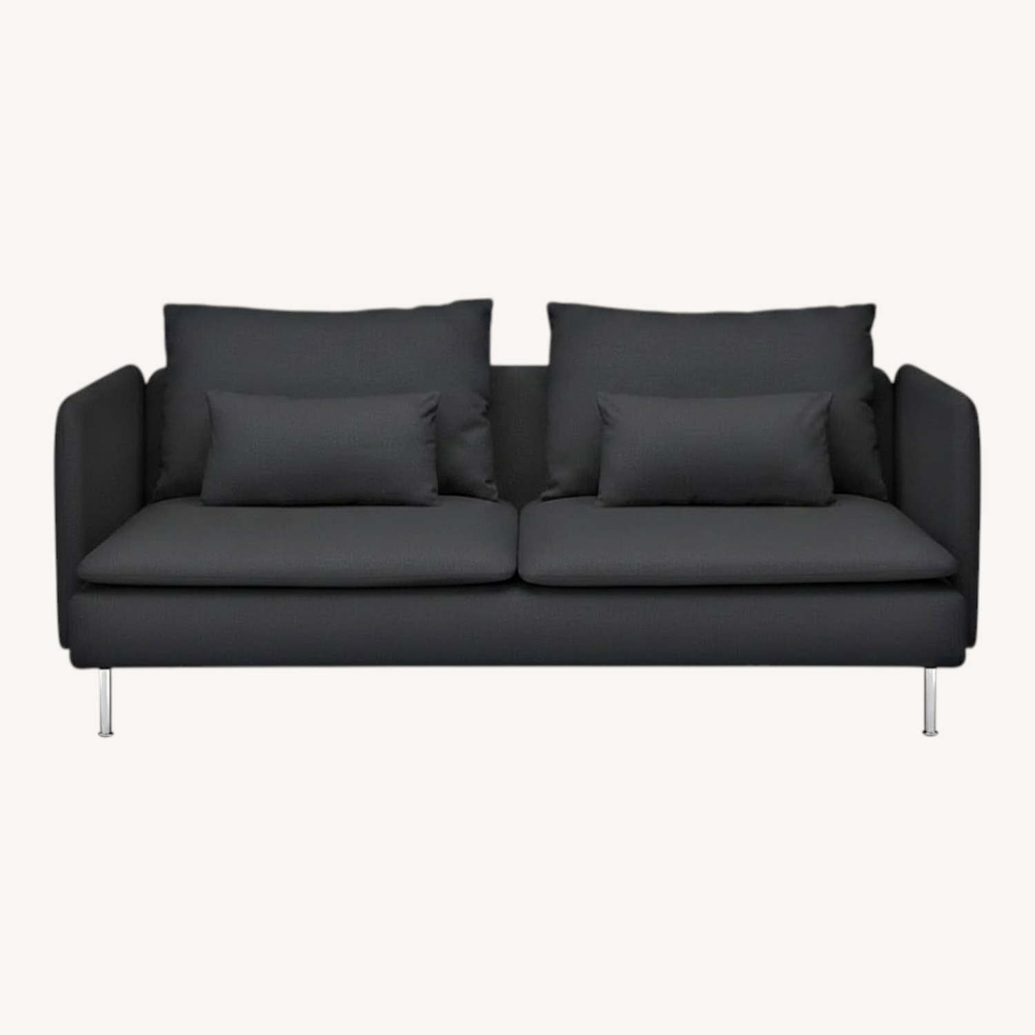 IKEA SÖDERHAMN Dark Gray Fabric 2 Seater Sofa - image-0