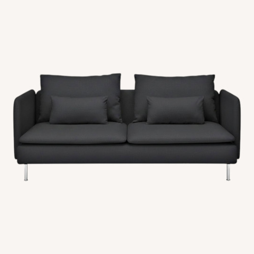 Used IKEA SÖDERHAMN Dark Gray Fabric 2 Seater Sofa for sale on AptDeco