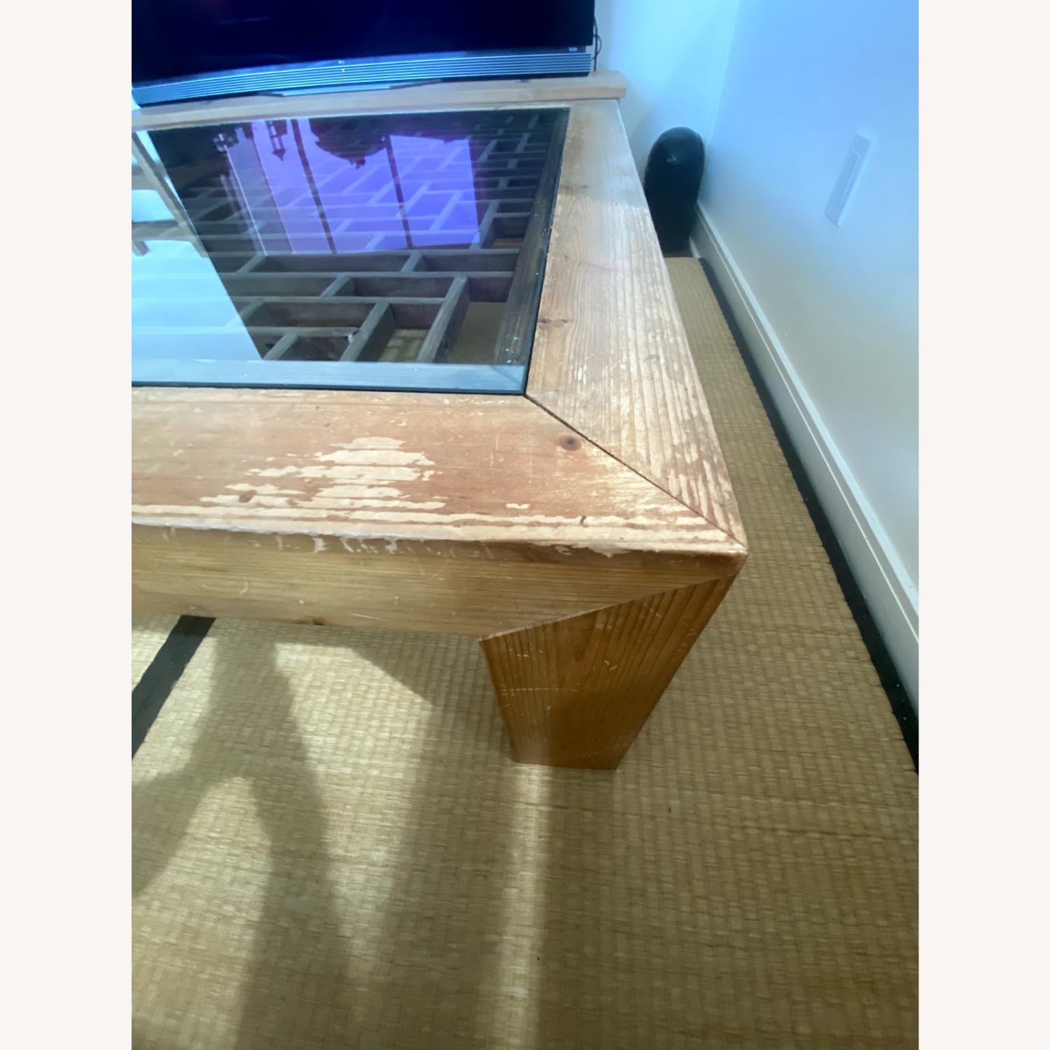 Japanese Kotatsu Coffee Table with Glass Top - image-4