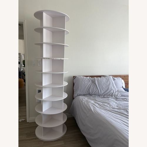 Used 9 Tier Rotating Shoe Rack Tower Lazy Susan for sale on AptDeco