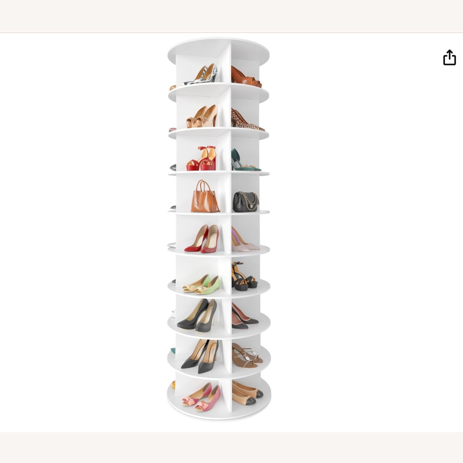 9 Tier Rotating Shoe Rack Tower Lazy Susan - image-3