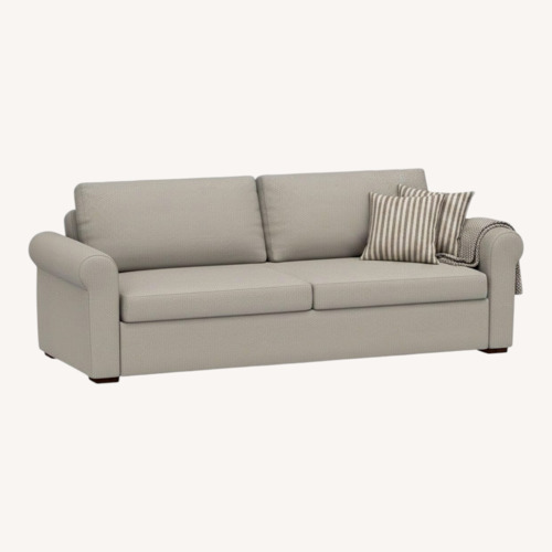 Used Pottery Barn Shasta Roll Arm Upholstered Futon Sleeper for sale on AptDeco