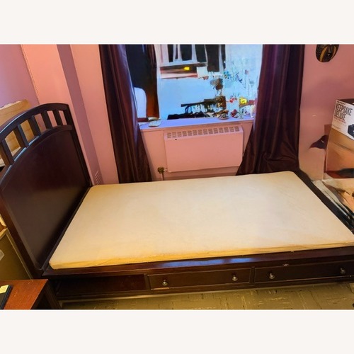 Used Stanley Furniture Young America Wood Twin Bed for sale on AptDeco