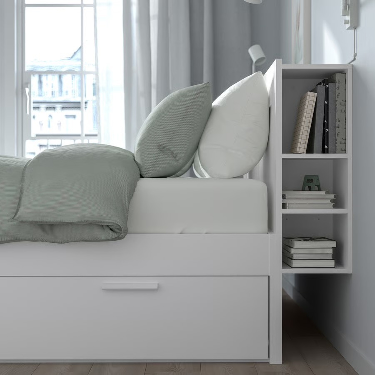 IKEA BRIMNES White Full Bed - image-2