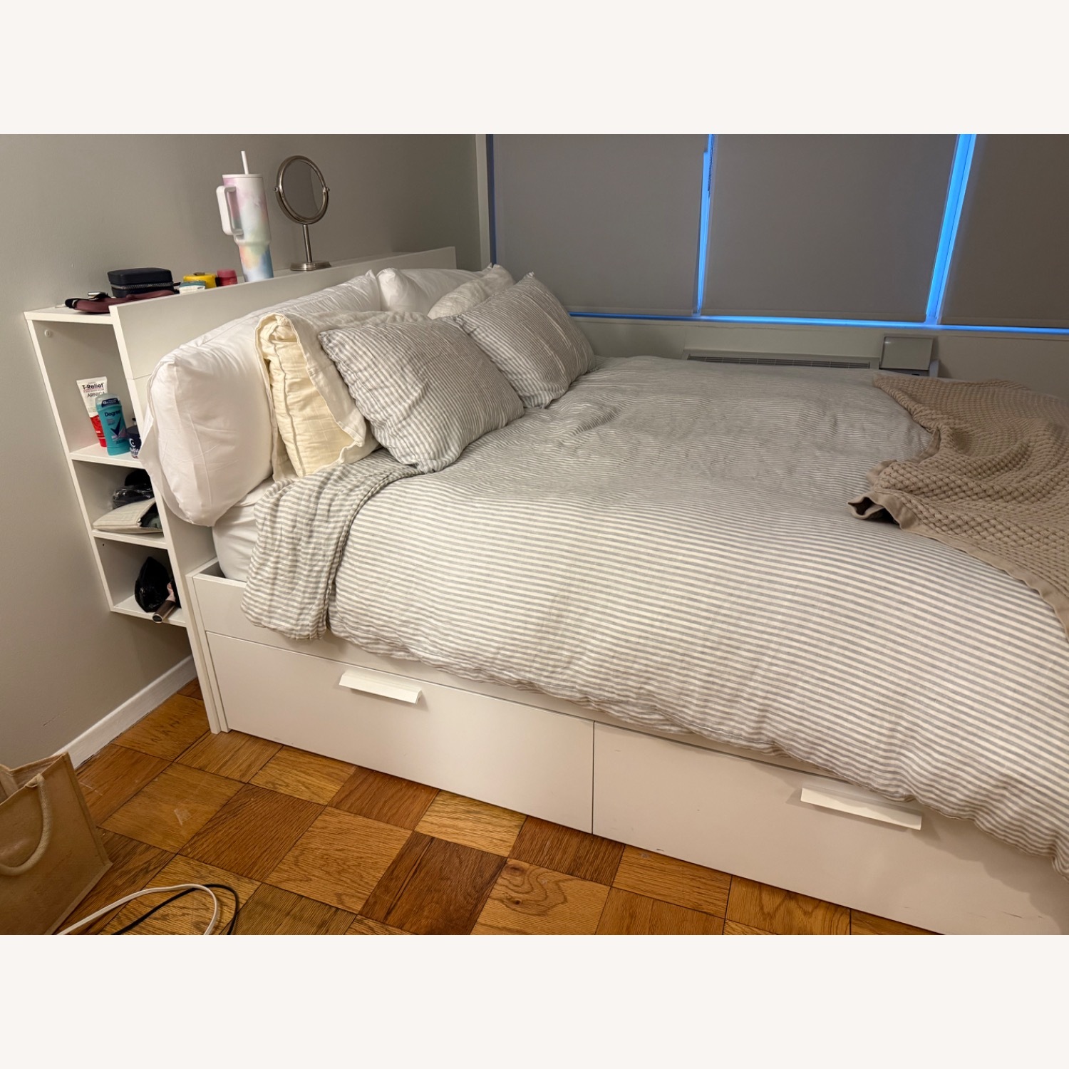 IKEA BRIMNES White Full Bed - image-7