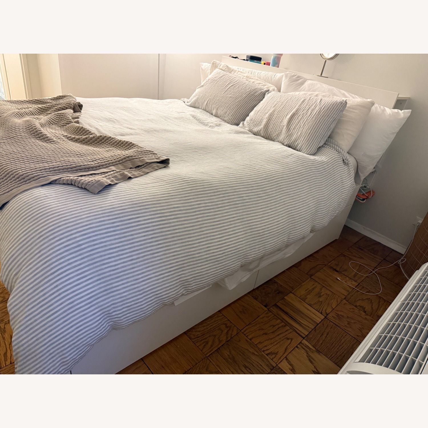 IKEA BRIMNES White Full Bed - image-10