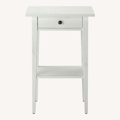 Used IKEA Hemnes White Wood Side Table for sale on AptDeco
