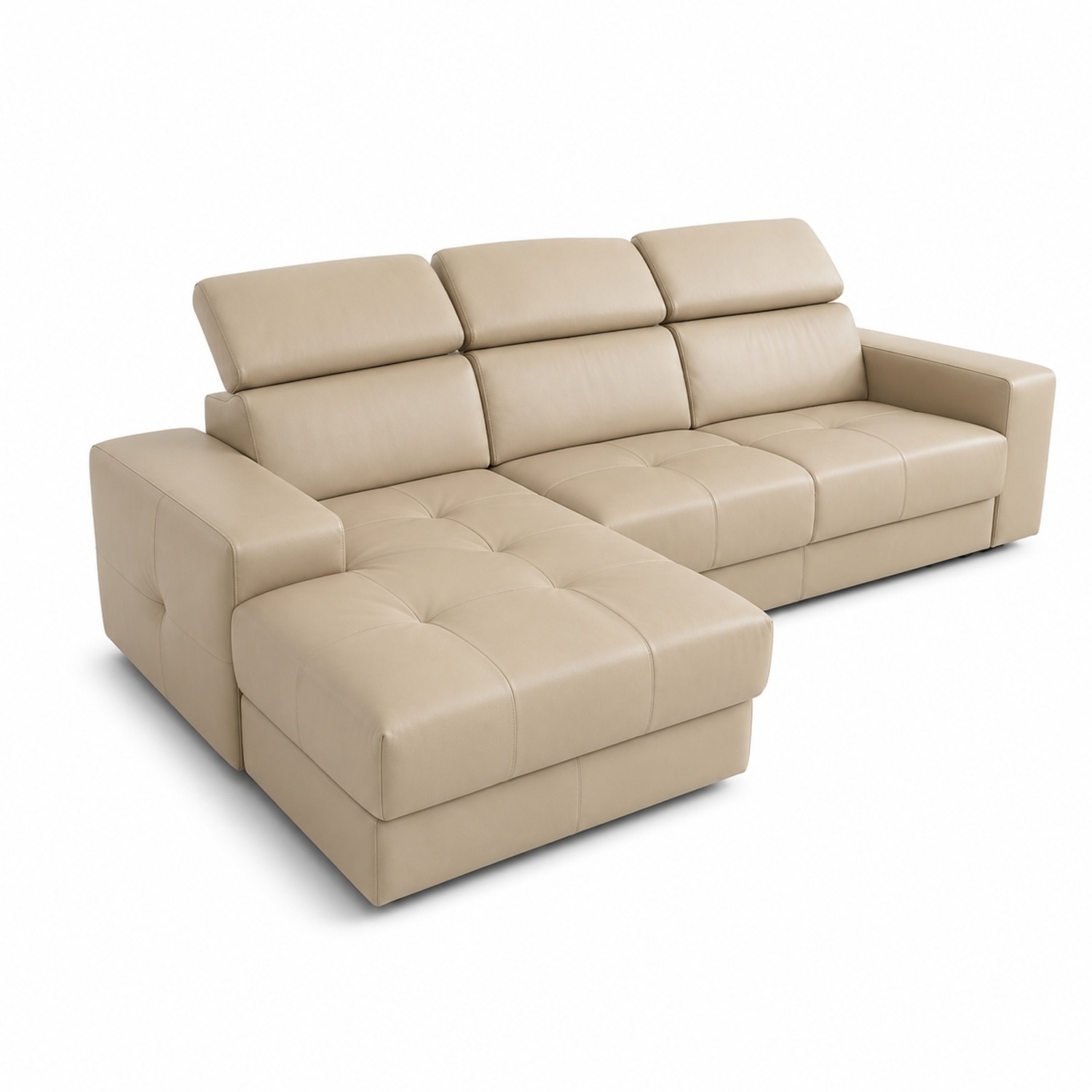 Estro Italian Leather 3+ Piece Sectional Sofa - image-9