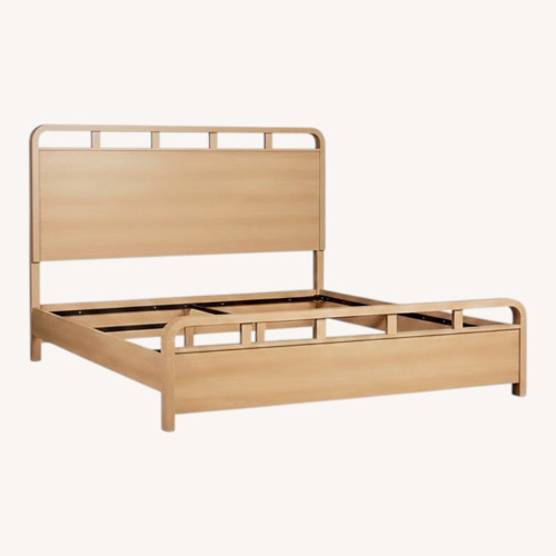 Used City Furniture Lyndie Light Brown Wood King Bed for sale on AptDeco