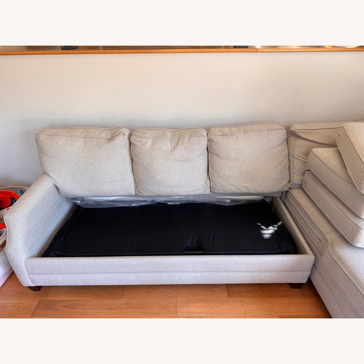 Bassett Natural Fabric Sleeper Sofa - image-5