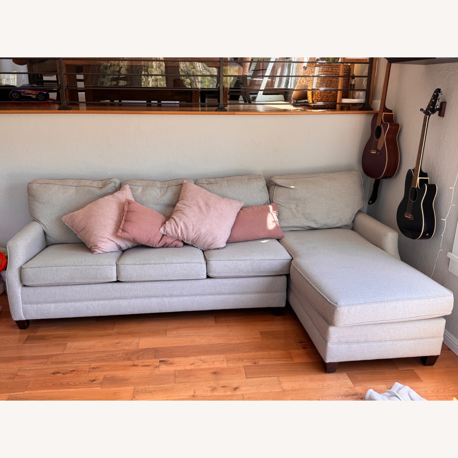 Bassett Natural Fabric Sleeper Sofa - image-1