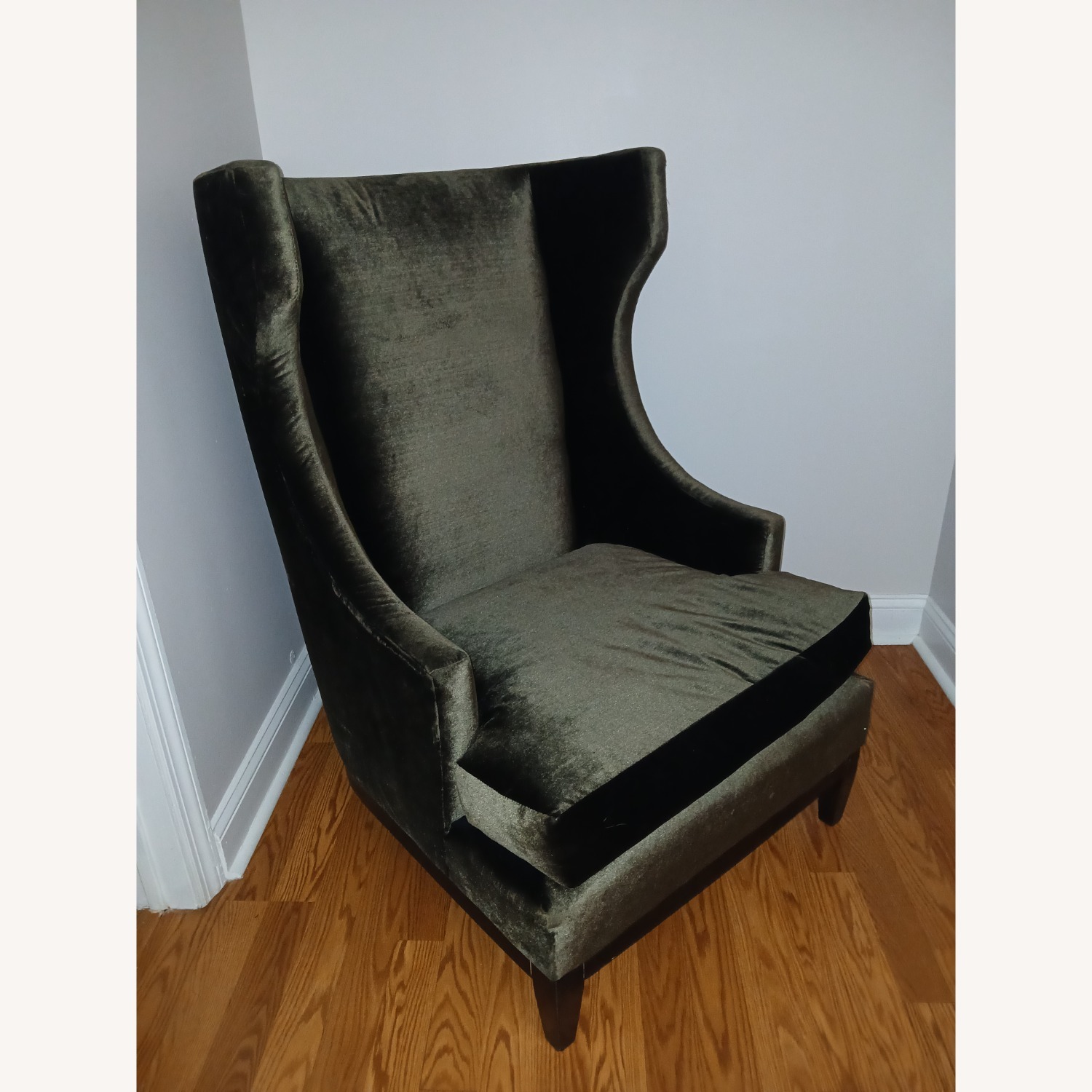 Bernhardt Pascal Dark Brown Fabric Armchair - image-1