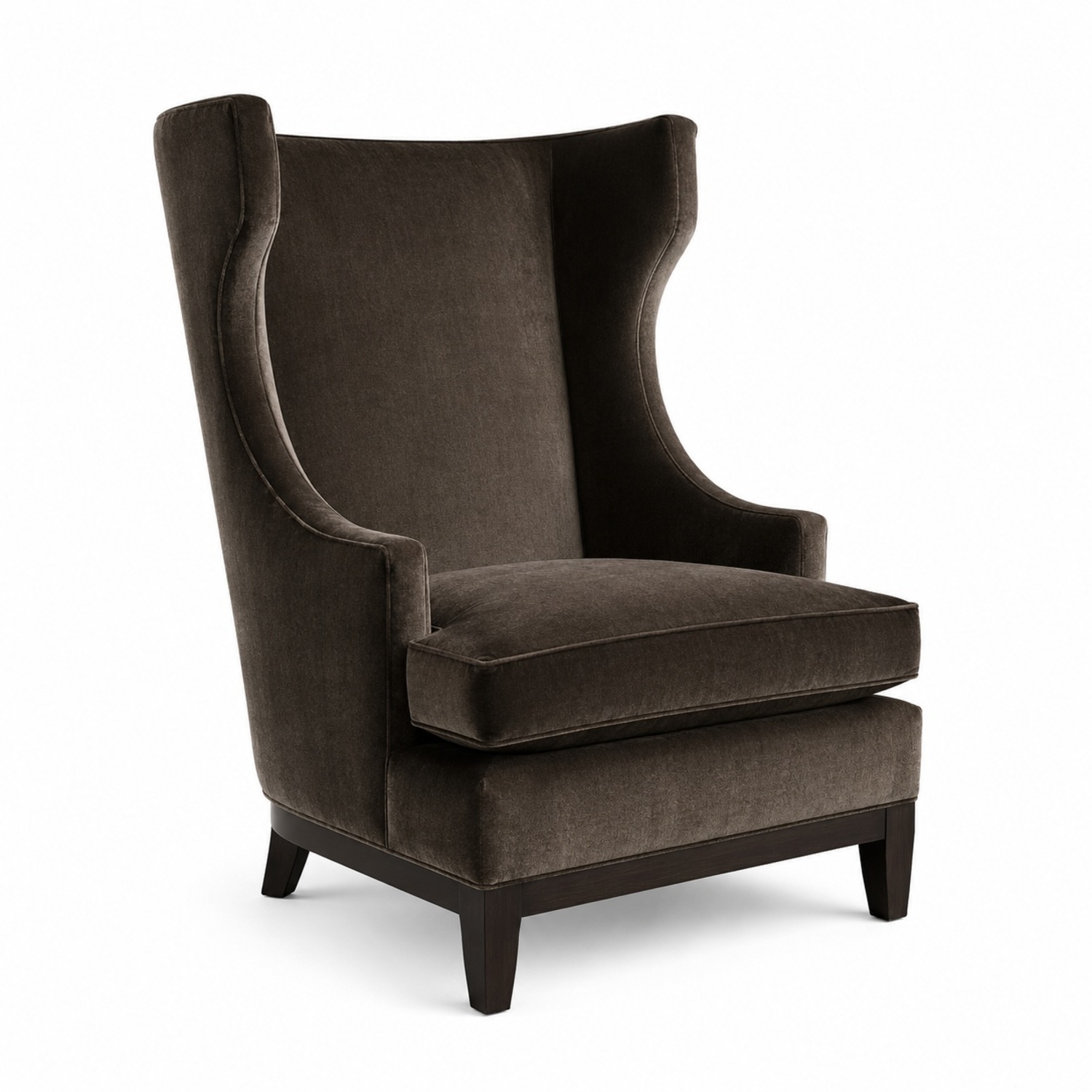 Bernhardt Pascal Dark Brown Fabric Armchair - image-4