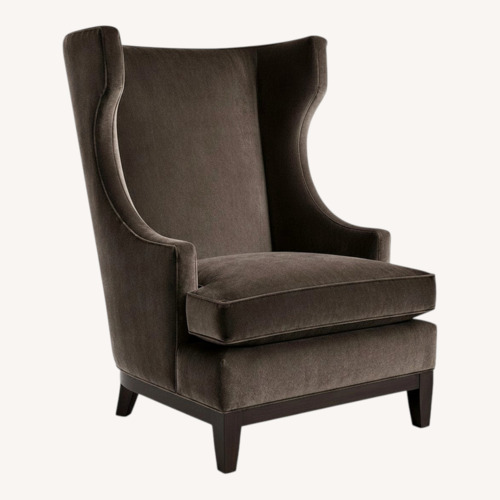 Used Bernhardt Pascal Dark Brown Fabric Armchair for sale on AptDeco