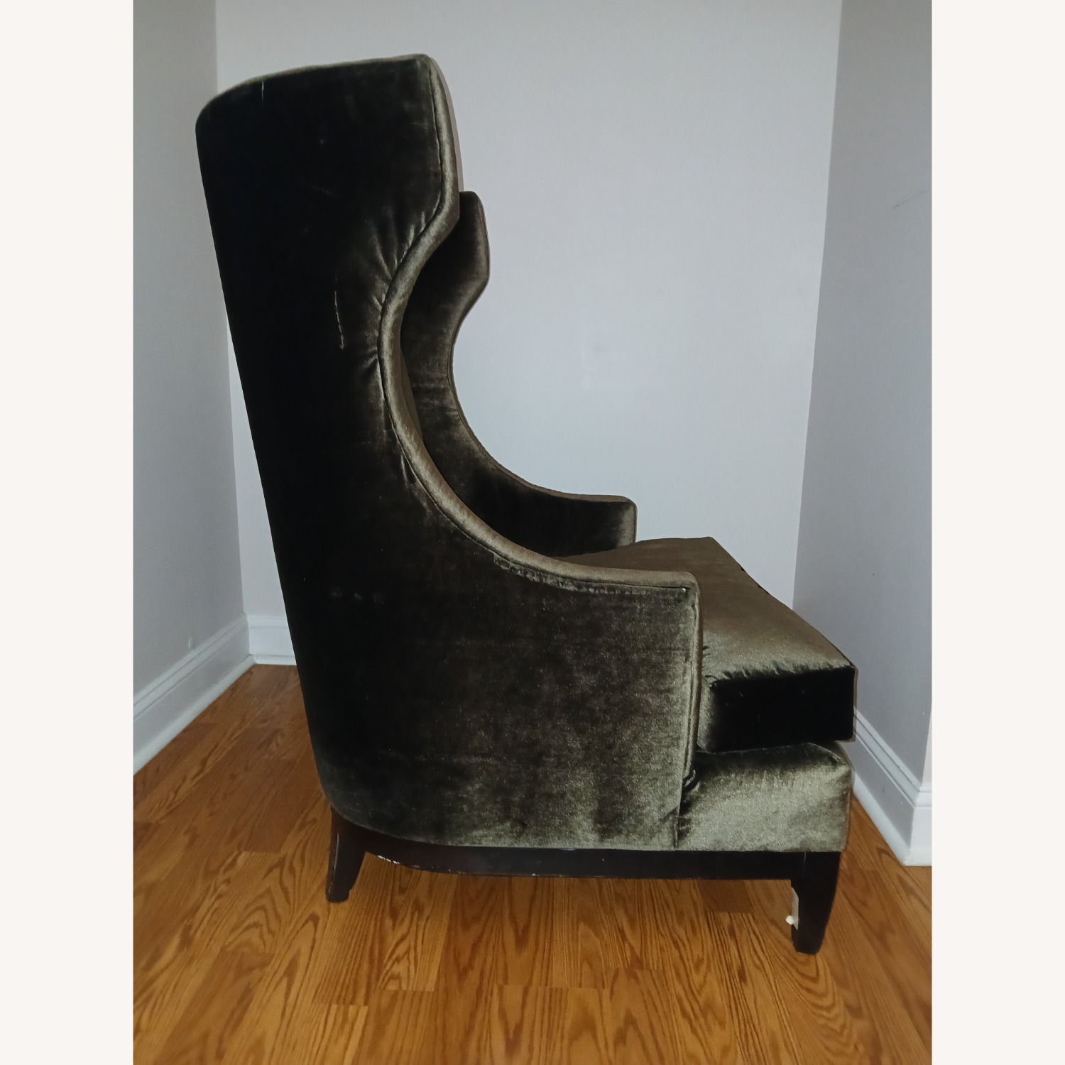 Bernhardt Pascal Dark Brown Fabric Armchair - image-3