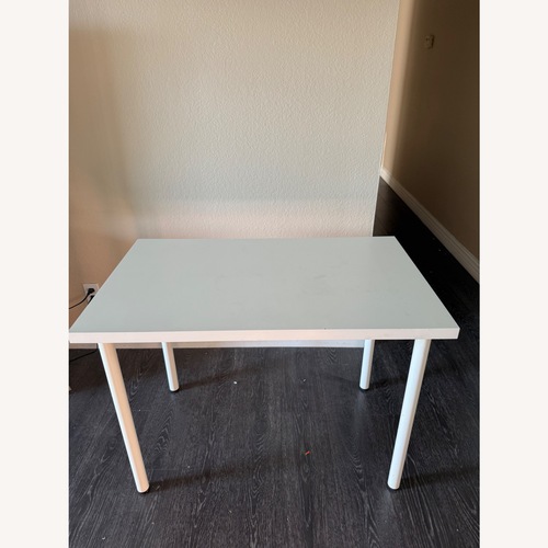 Used IKEA Black and White Wood Desk for sale on AptDeco