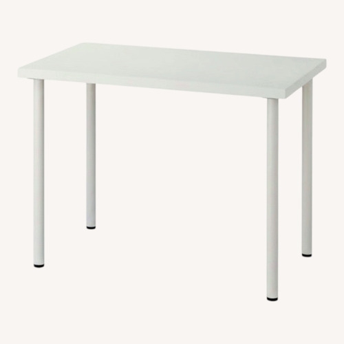 Used IKEA Black and White Wood Desk for sale on AptDeco