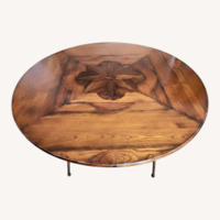 Roche Bobois Venitian Dark Brown Wood Dining Table