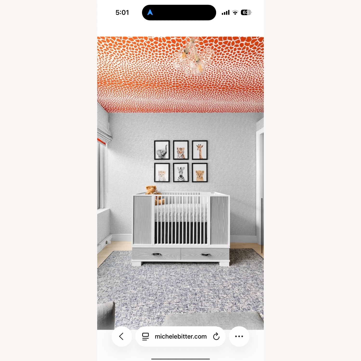 DucDuc Morgan Light Gray Wood Crib - image-1