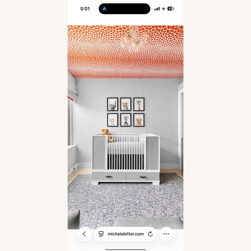 Used DucDuc Morgan Light Gray Wood Crib for sale on AptDeco