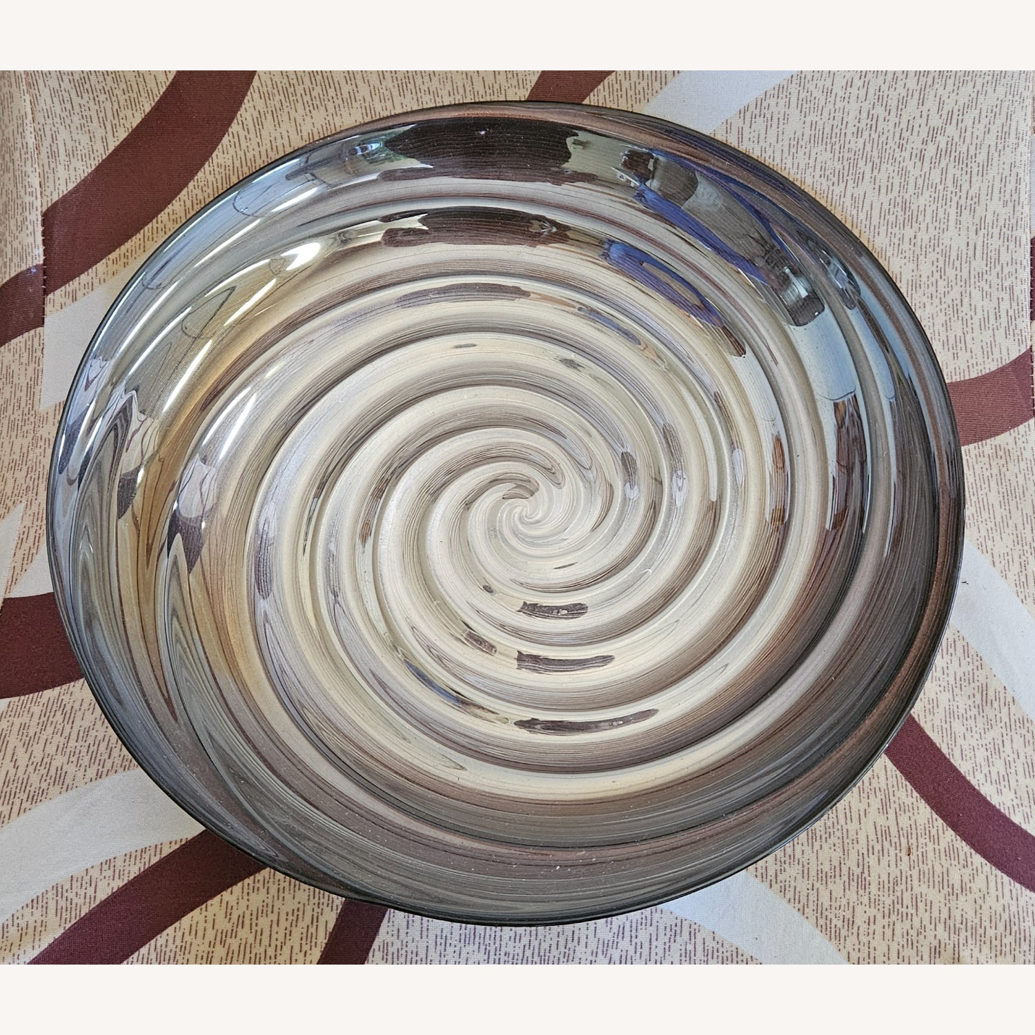 Artisan Hand-Blown Silver Glass Décor - image-1