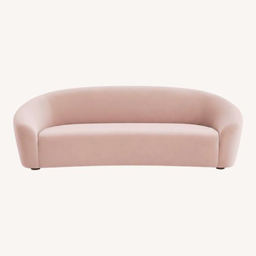 Used Wayfair Pink Suede 3+ Seater Sofa for sale on AptDeco