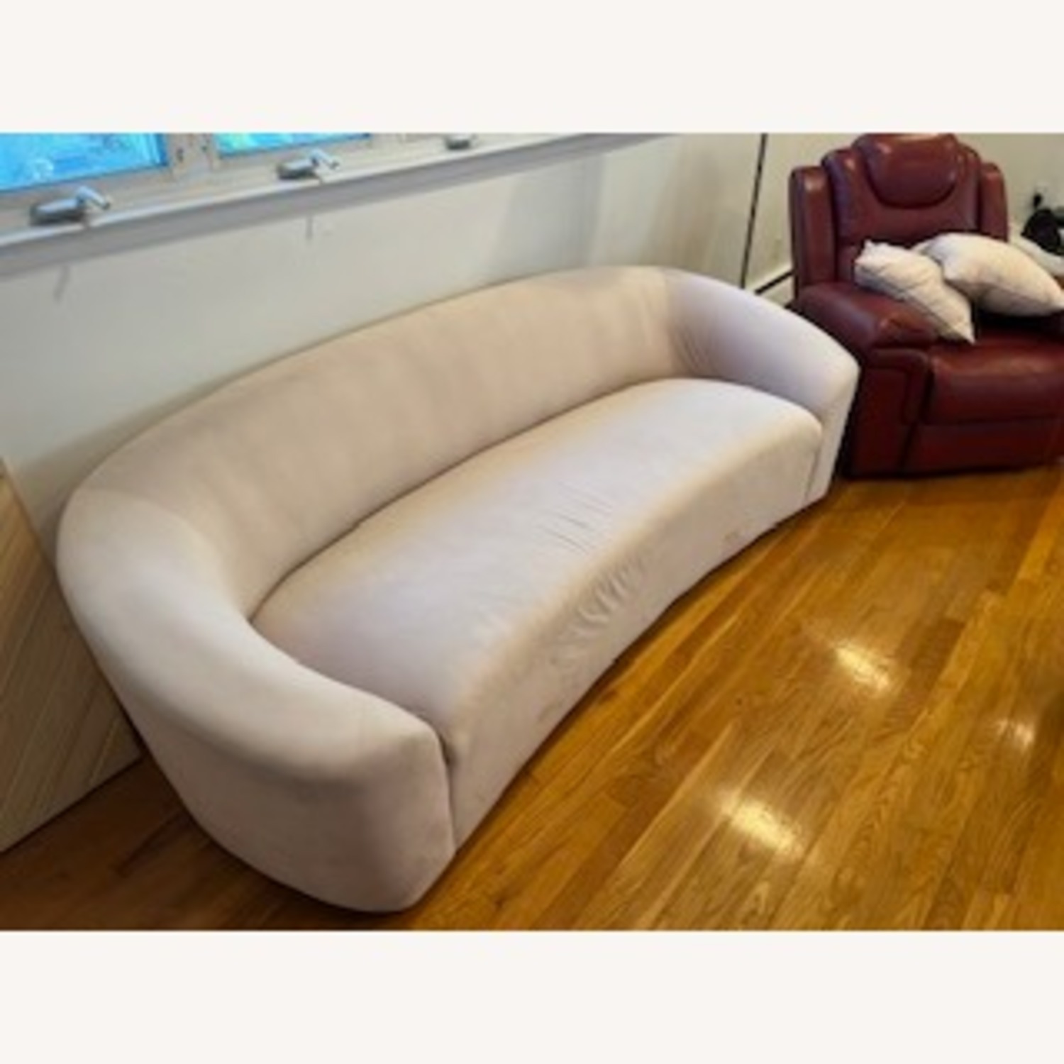Wayfair Pink Suede 3+ Seater Sofa - image-2