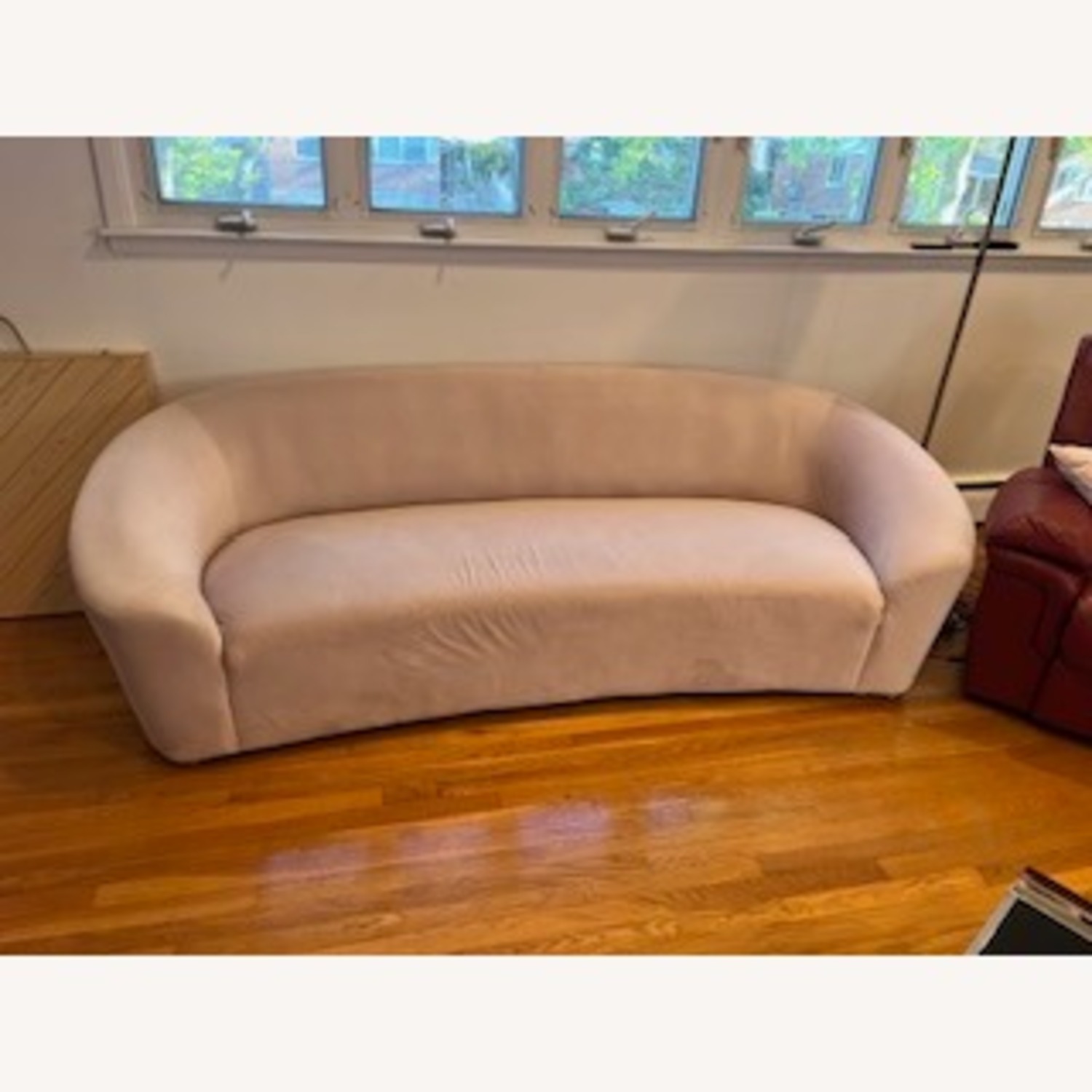 Wayfair Pink Suede 3+ Seater Sofa - image-3