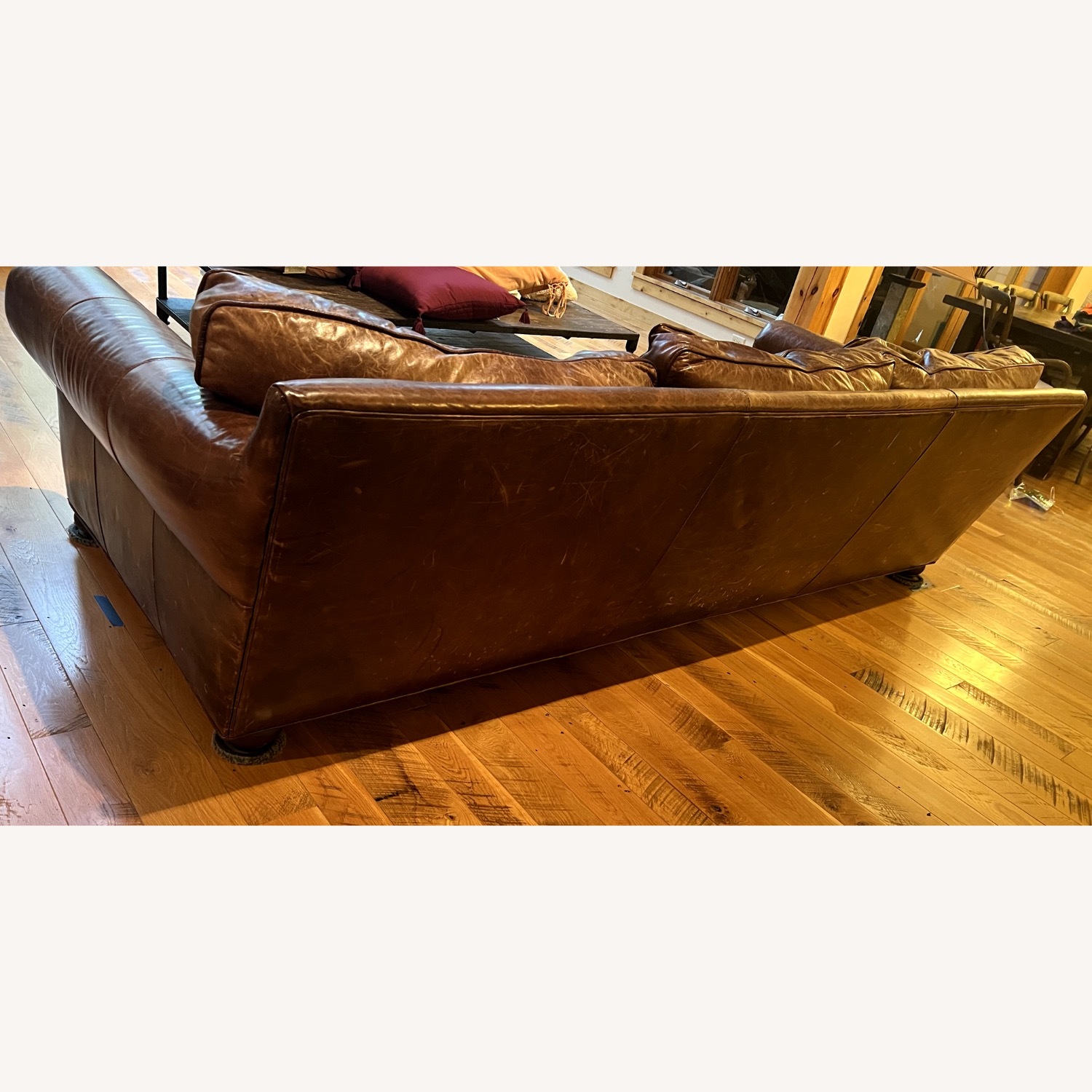Restoration Hardware Original Lancaster Leather Sofa - image-4